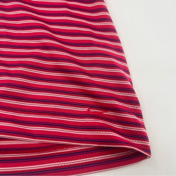 Nike Golf Women’s Pink Polo Shirt Quarter Zip Top Striped - Picture 2 of 5